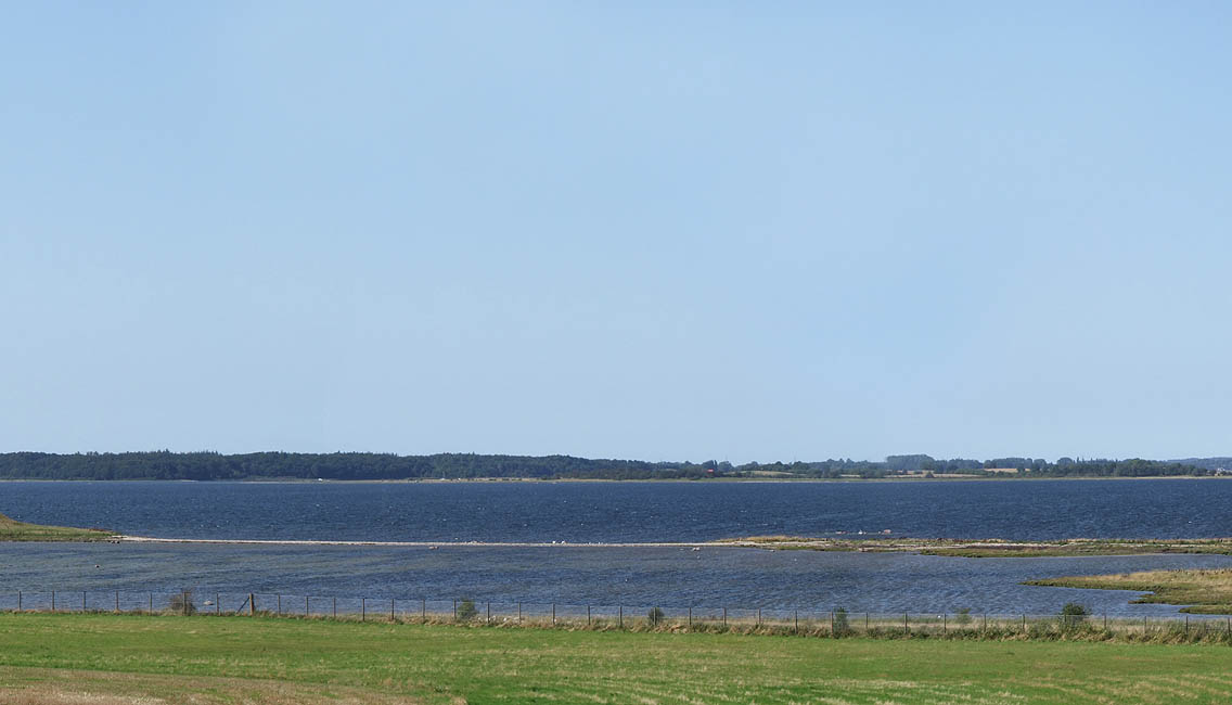 Panorama - Udsigt fra Risø mod nord med Bolund i forgrunden